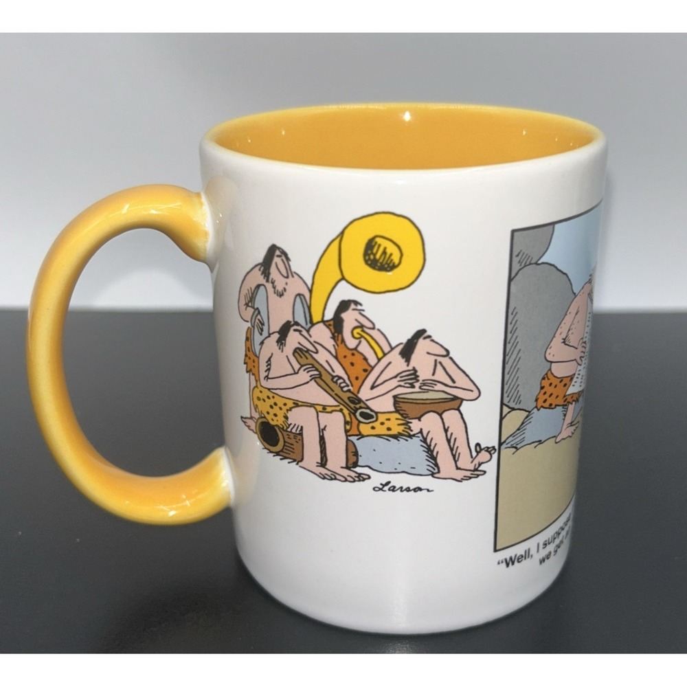Far Side Gary Larson Coffee Mug Music Band Newspaper Art and‎ Leisure 1998